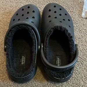 UNISEX Fuzzy Black Crocs